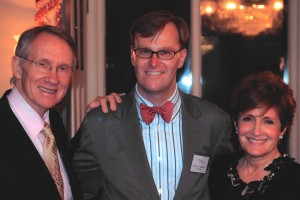Photo of Ford's Director Paul R. Tetreault flanked by Senator Harry Reid and Landra Reid.
